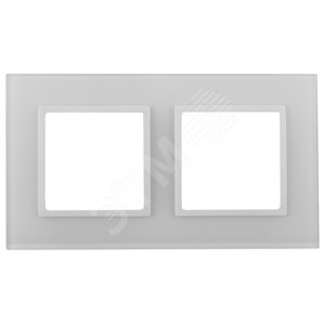 Рамка для розеток и выключателей белый стекло ЭРА Elegance 14-5102-01
