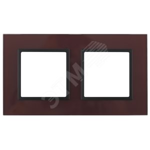 Рамка для розеток и выключателей бордо стекло ЭРА Elegance 14-5102-25