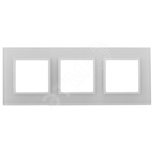 Рамка для розеток и выключателей белый стекло ЭРА Elegance 14-5103-01