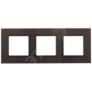 Рамка для розеток и выключателей бронза стекло ЭРА Elegance 14-5103-13