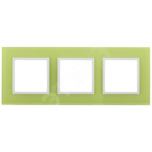 Рамка для розеток и выключателей лайм стекло ЭРА Elegance 14-5103-26