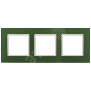 Рамка для розеток и выключателей зелёный стекло ЭРА Elegance 14-5103-27