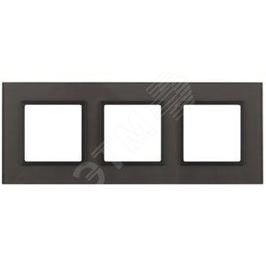 Рамка для розеток и выключателей серый стекло ЭРА Elegance 14-5103-32