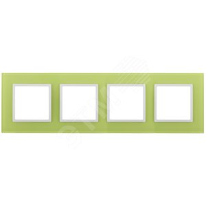 Рамка для розеток и выключателей лайм стекло ЭРА Elegance 14-5104-26