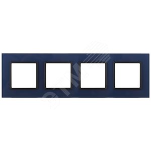 Рамка для розеток и выключателей синий стекло ЭРА Elegance 14-5104-29