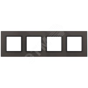 Рамка для розеток и выключателей серый стекло ЭРА Elegance 14-5104-32