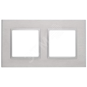 Рамка для розеток и выключателей алюминий металл ЭРА Elegance 14-5202-03
