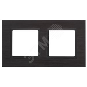 Рамка для розеток и выключателей черный металл ЭРА Elegance 14-5202-05