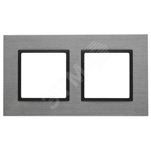 Рамка для розеток и выключателей титан металл ЭРА Elegance 14-5202-42