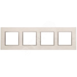 Рамка для розеток и выключателей шампань металл ЭРА Elegance 14-5204-04