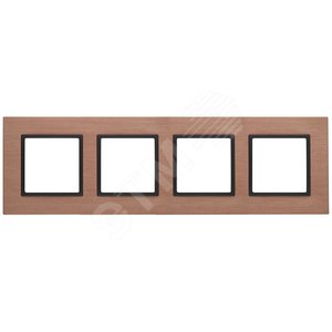 Рамка для розеток и выключателей медь металл ЭРА Elegance 14-5204-14