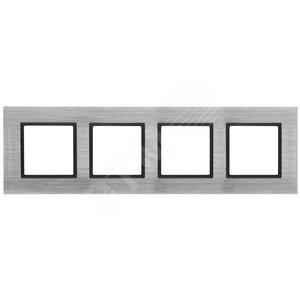 Рамка для розеток и выключателей сталь металл ЭРА Elegance 14-5204-41