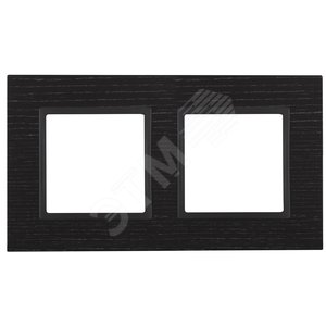 Рамка для розеток и выключателей чёрное дерево дерево ЭРА Elegance 14-5302-05