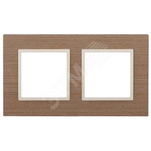 Рамка для розеток и выключателей ясень дерево ЭРА Elegance 14-5302-07