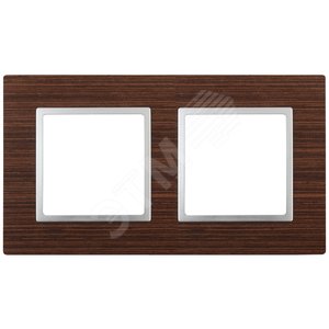 Рамка для розеток и выключателей венге дерево ЭРА Elegance 14-5302-10