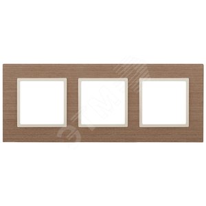 Рамка для розеток и выключателей ясень дерево ЭРА Elegance 14-5303-07