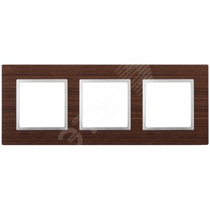 Рамка для розеток и выключателей венге дерево ЭРА Elegance 14-5303-10