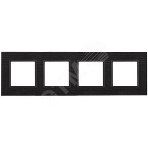Рамка для розеток и выключателей чёрное дерево дерево ЭРА Elegance 14-5304-05
