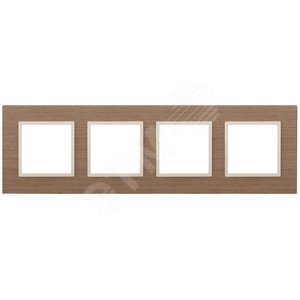 Рамка для розеток и выключателей ясень дерево ЭРА Elegance 14-5304-07