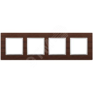 Рамка для розеток и выключателей венге дерево ЭРА Elegance 14-5304-10