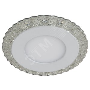 Светильник точечный DK LED 14 SL/WH светодиодный круглый белая подсветка 3+3W прозрачный/белый