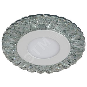 DK LED 16 SL/WH Точечные светильники ЭРА светодиодный круглый ‘‘белая подсветка‘‘ 3+3W прозрачный/белый‘‘ (Б0036497) - ЭРА (Энергия света)