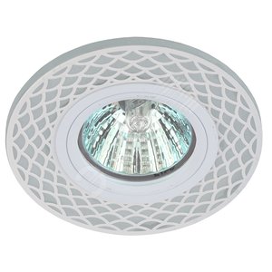 DK LD40 WH/WH Точечные светильники ЭРА декор cо светодиодной подсветкой MR16, белый/белый