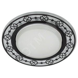 DK LD28 WH/BK Точечные светильники ЭРА декор cо светодиодной подсветкой GX53, белый/черный