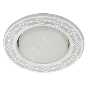 Светильник DK LD28 WH/WH декор cо светодиодной подсветкой GX53, белый/белый | Б0037391 | ЭРА