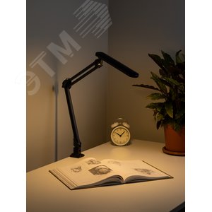 Светильник настольный светодиодный на струбцине черный NLED-441-7W-BK 7