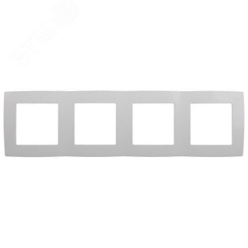 Рамка для розеток и выключателей 4 поста белый пластик ЭРА 12 12-5004-01 2