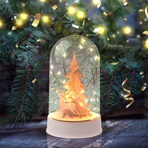 Светильник декоративный новогодний Рождество, теплый белый, 20 LED, h 18 см, 3*АА, IP20 (Б0051937) - ЭРА (Энергия света)