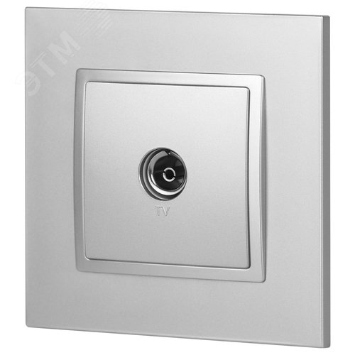 Розетка TV одиночная, Эра Elegance, алюминий, 14-3101-03 5