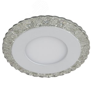 Светильник точечный DK LED 14 SL/WH светодиодный круглый белая подсветка 3+3W прозрачный/белый 3