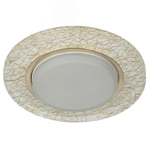 Светильник под лампу Gx53, 220V,13W, белый/золото DK80 WH/GD 2