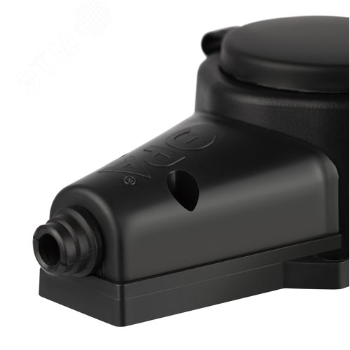 Колодка каучуковая с заземлением 4 розетки 16A IP44 черная KX-4e-B-IP44 - фото 5