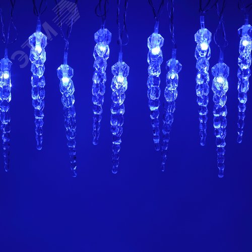 Гирлянда нить Сосульки, синий, 3,8 м, 220 V, длина провода 1,5 м, 20 LED, IP20 ЕGNIG - IC ЭРА (Б0055995) - фото 3