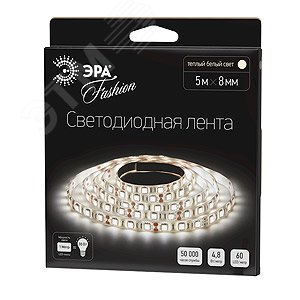 Лента светодиодная LS3528-60LED-IP20-WW-5m (50/1200) ЭРА - ЭРА (Энергия света)
