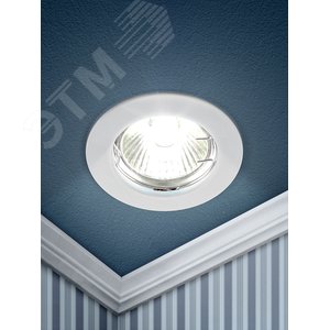 Светильник встраиваемый литой MR16 KL1 WH ,12V, 50W белый (100/3000) ЭРА - фото 2