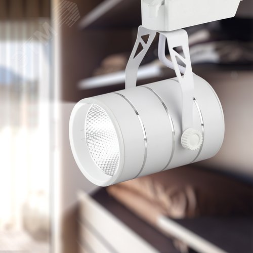 Светильник светодиодный трековый на шинопровод TR3 - 10 WH 10 Вт белый COB (30/360) 2