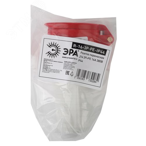 Розетка переносная 214 3Р+РЕ 16А 380В IP44 (10/120/2160) R-16-3P-PE-IP44 2