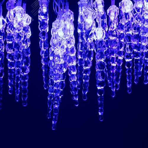 Гирлянда нить Сосульки, синий, 3,8 м, 220 V, длина провода 1,5 м, 20 LED, IP20 ЕGNIG - IC ЭРА (Б0055995) - фото 6