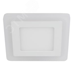 Светильник LED 4-6 BL /1 светодиодный квадратный c cиней подсветкой LED 6W 220V 4000K | Б0046897 | ЭРА