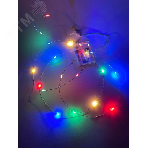 ENIN-2M ЭРА Гирлянда LED Нить 2 м мультиколор, АА, IP20 (120/4800) (Б0041983) 6