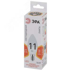 Лампа светодиодная LED 11 Вт 880Лм 2700К свеча теплый E14 170-265В LED B35-11W-827-E14 Standart 2