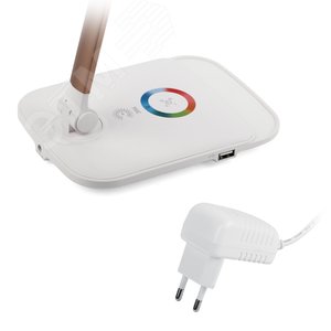 NLED-460-14W-W-G Светильники настольные ЭРА NLED-460-14W-W-G белый с золотом наст.светильник (Б0028438) - фото 6