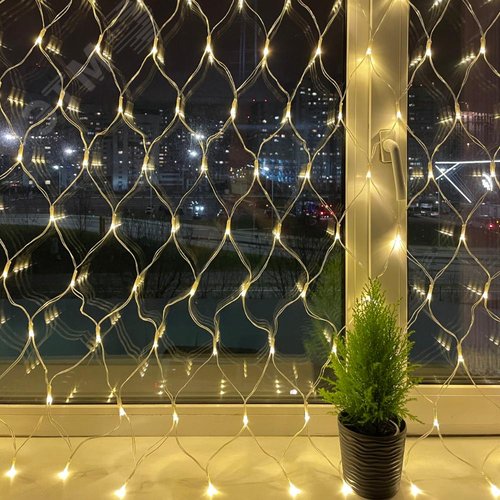 ENOS-01B ЭРА Гирлянда LED Сеть 1,2м*1,5м теплый свет, 24V, IP44 (60/720) необходим трансформатор    Б0041911 покупается отдельно (Б0041909) 7