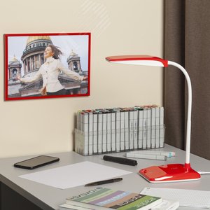 NLED-447-9W-R Светильники настольные ЭРА наст.светильник NLED-447-9W-R красный (Б0017434) - фото 7
