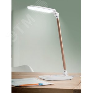 NLED-460-14W-W-G Светильники настольные ЭРА NLED-460-14W-W-G белый с золотом наст.светильник (Б0028438) - фото 2