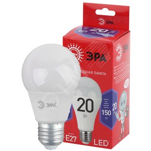Лампа светодиодная LED 20 Вт 1600Лм 6500К груша холодный E27 220-240В LED A65-20W-865-E27 Red Line
